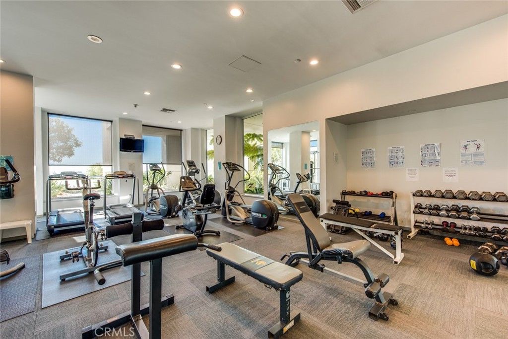 Fitness Equipment, Gym, Interior, Recessed Lighting