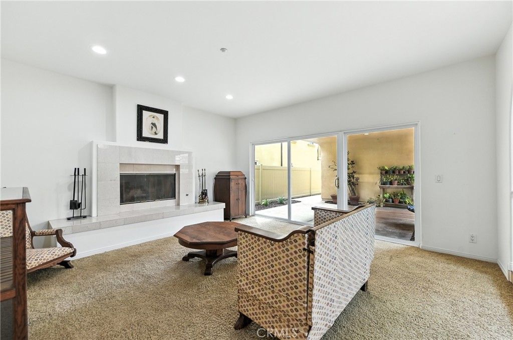 Fireplace, Home Office, Interior, Recessed Lighting