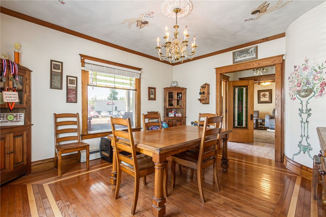 Chandelier, Dining room, Interior, Wood Texture Flooring