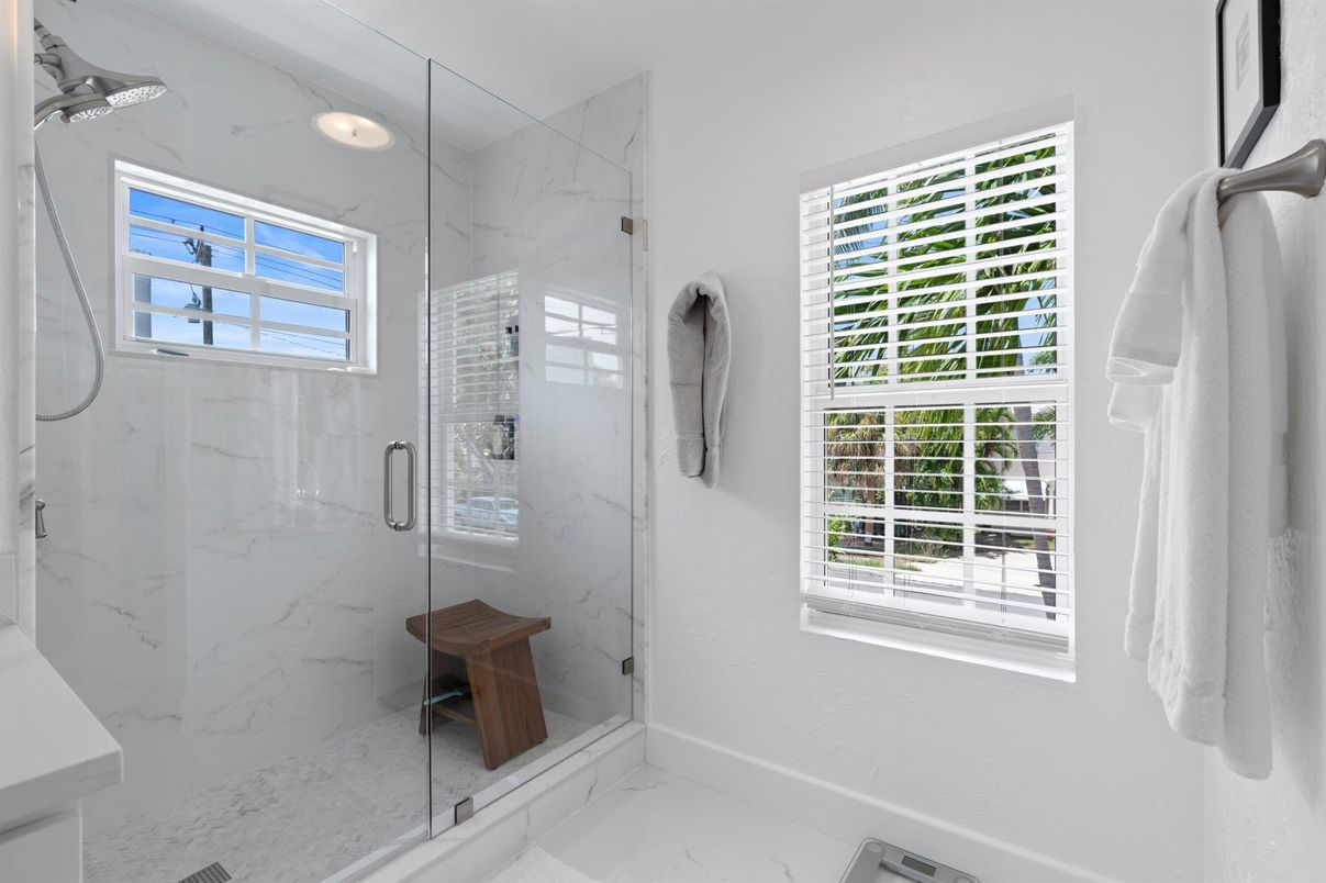 Bathroom, Glass Shower, Interior, Marble, Marble Walls