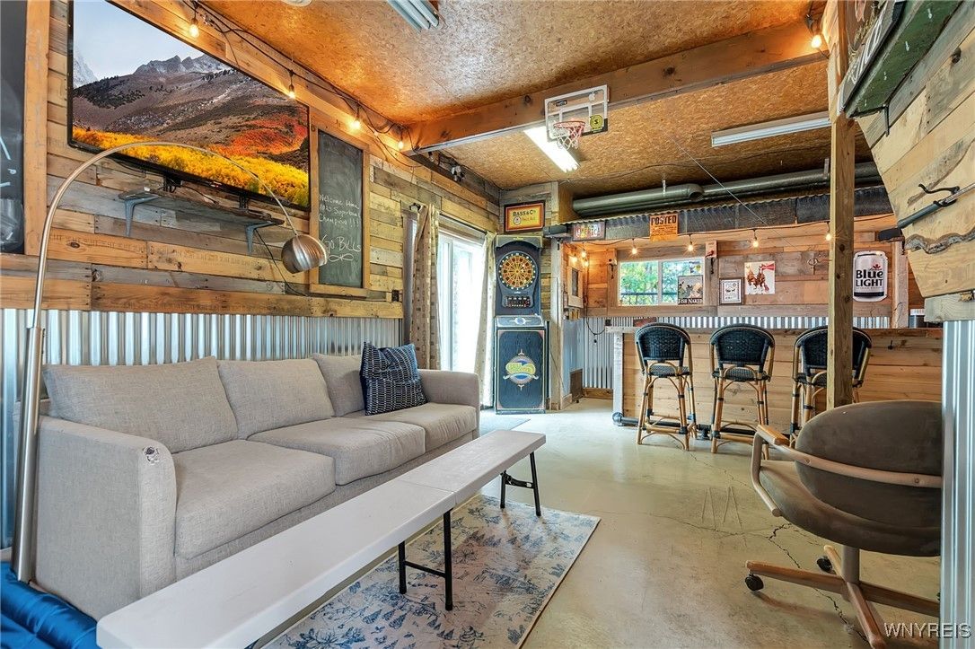 Interior, Living room, Wooden Beams, Wooden Walls