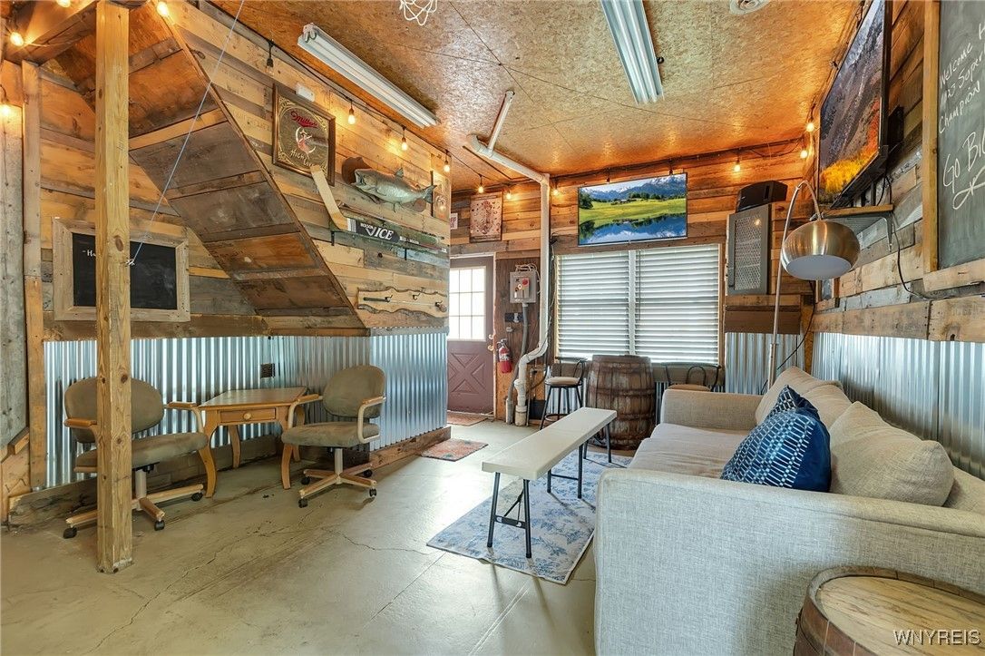 Interior, Living room, Wooden Walls