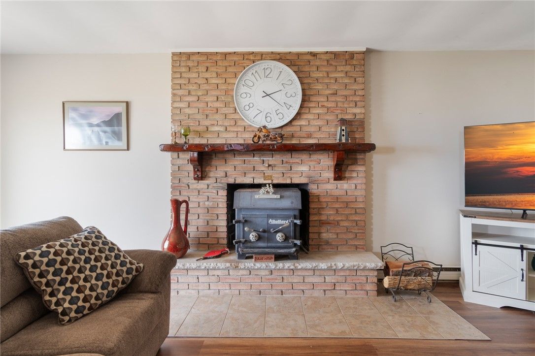 Fireplace, Interior, Stone Walls, Wood Texture Flooring
