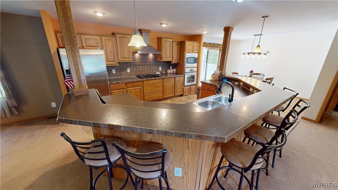 Interior, Kitchen, Pendant Lights, Recessed Lighting, Stainless Steel Appliances