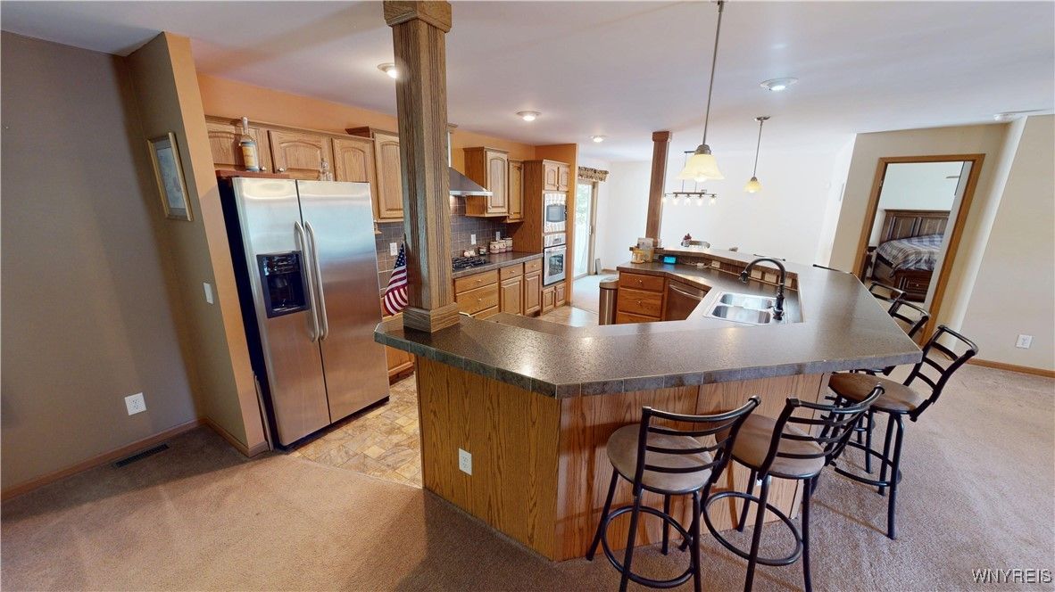 Interior, Kitchen, Pendant Lights, Recessed Lighting, Stainless Steel Appliances