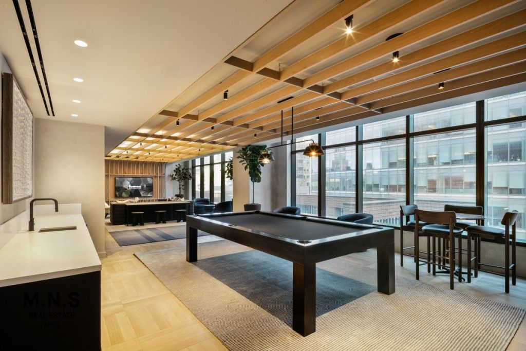 Billiard Table, Game Room, Interior, Kitchen, Pendant Lights, Recessed Lighting, Stainless Steel Appliances, Wooden Beams, Wood Texture Flooring