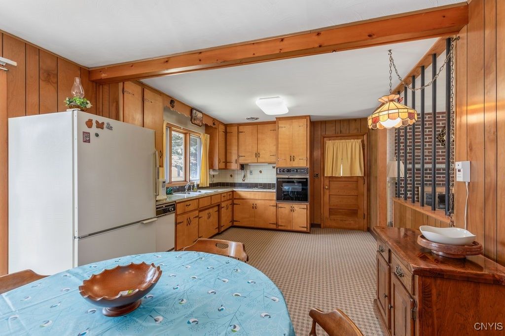 Interior, Kitchen, Wooden Walls
