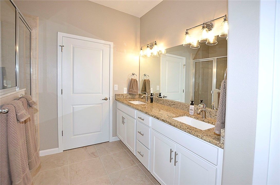 Bathroom, Dual Sink Vanities, Glass Shower, Interior