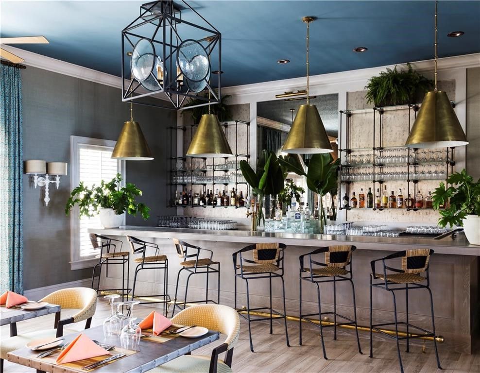 Interior, Pendant Lights, Recessed Lighting, Wood Texture Flooring