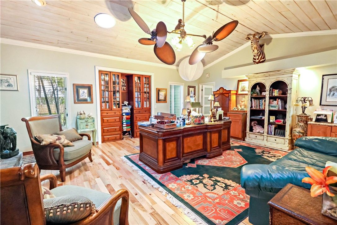 Home Office, Interior, Wooden Ceilings, Wood Texture Flooring