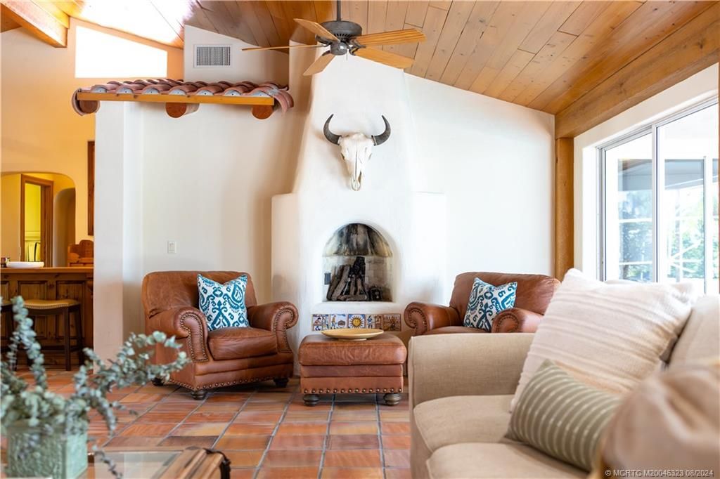 Fireplace, Interior, Living room, Wooden Ceilings