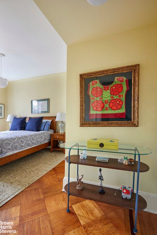 Bedroom, Interior, Pendant Lights, Wood Texture Flooring
