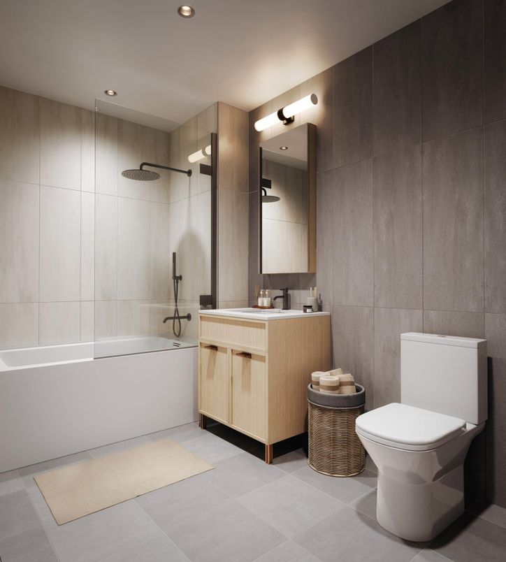 Bathroom, Interior, Recessed Lighting