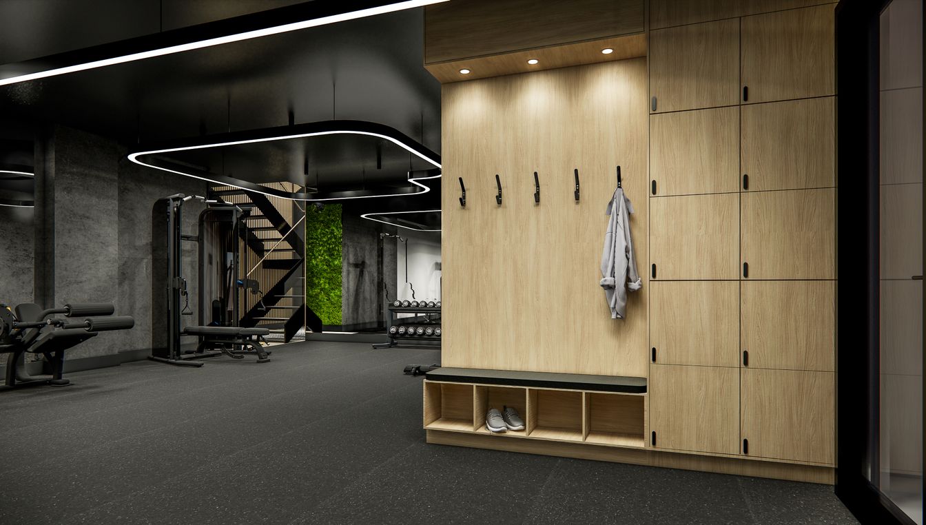 Fitness Equipment, Interior, Recessed Lighting
