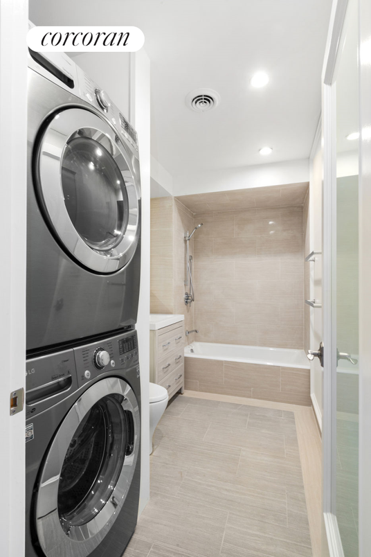 Bathroom, Interior, Recessed Lighting, Utility Closets, Washer
