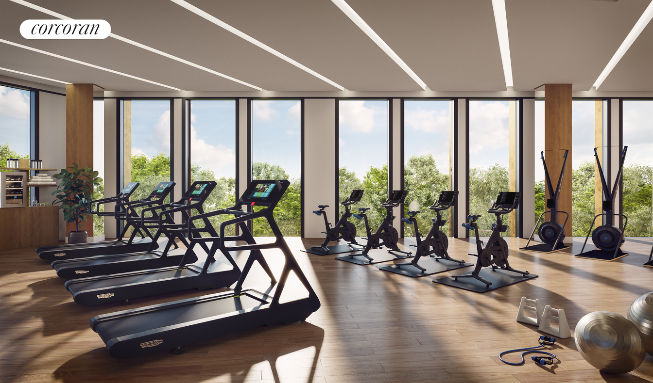 Fitness Equipment, Gym, Interior, Wood Texture Flooring