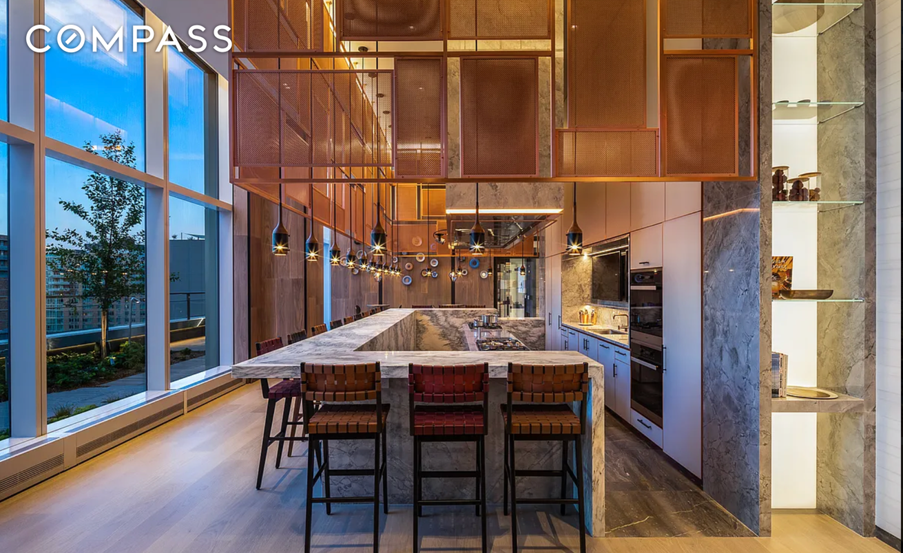 Interior, Kitchen, Pendant Lights, Stainless Steel Appliances, Wood Texture Flooring