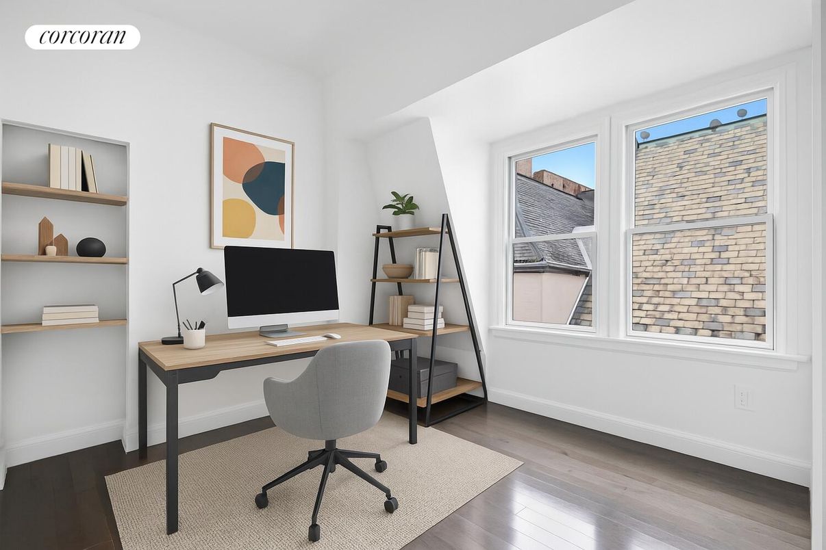 Home Office, Interior, Wood Texture Flooring