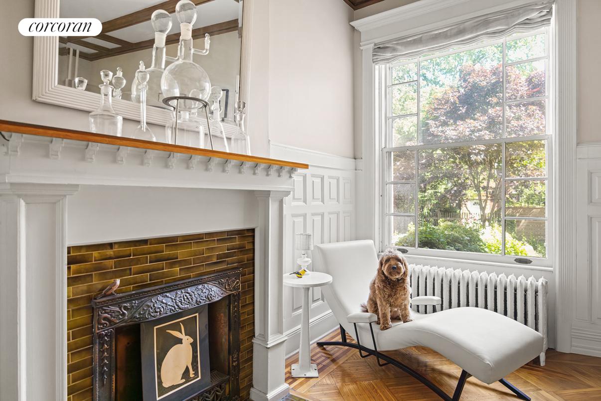 Fireplace, Interior, Wood Texture Flooring