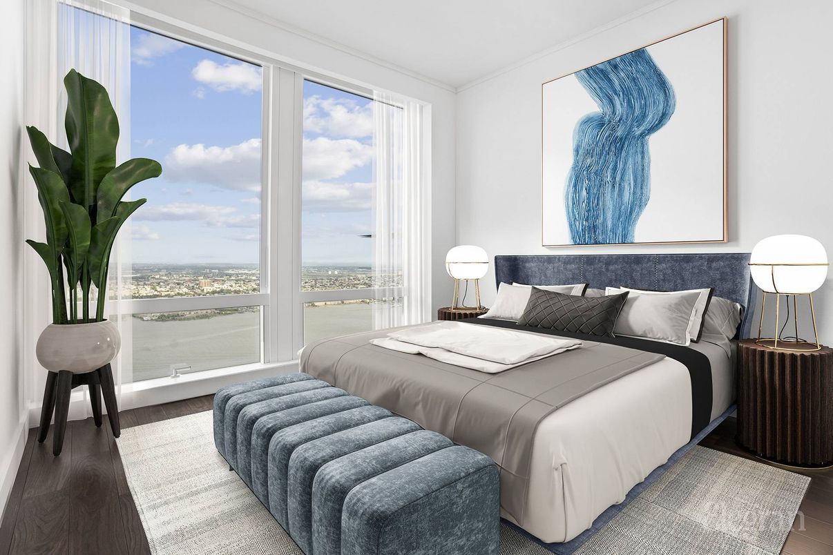 Bedroom, Interior, Water, Wood Texture Flooring