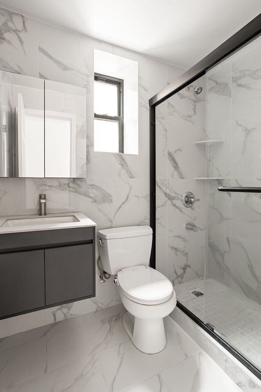 Bathroom, Glass Shower, Interior, Marble, Marble Walls