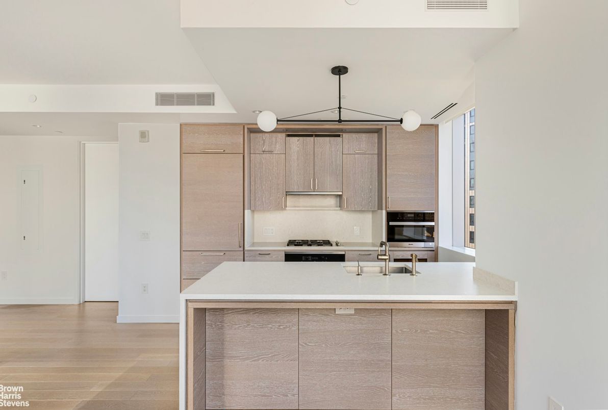 Interior, Kitchen, Pendant Lights, Wood Texture Flooring