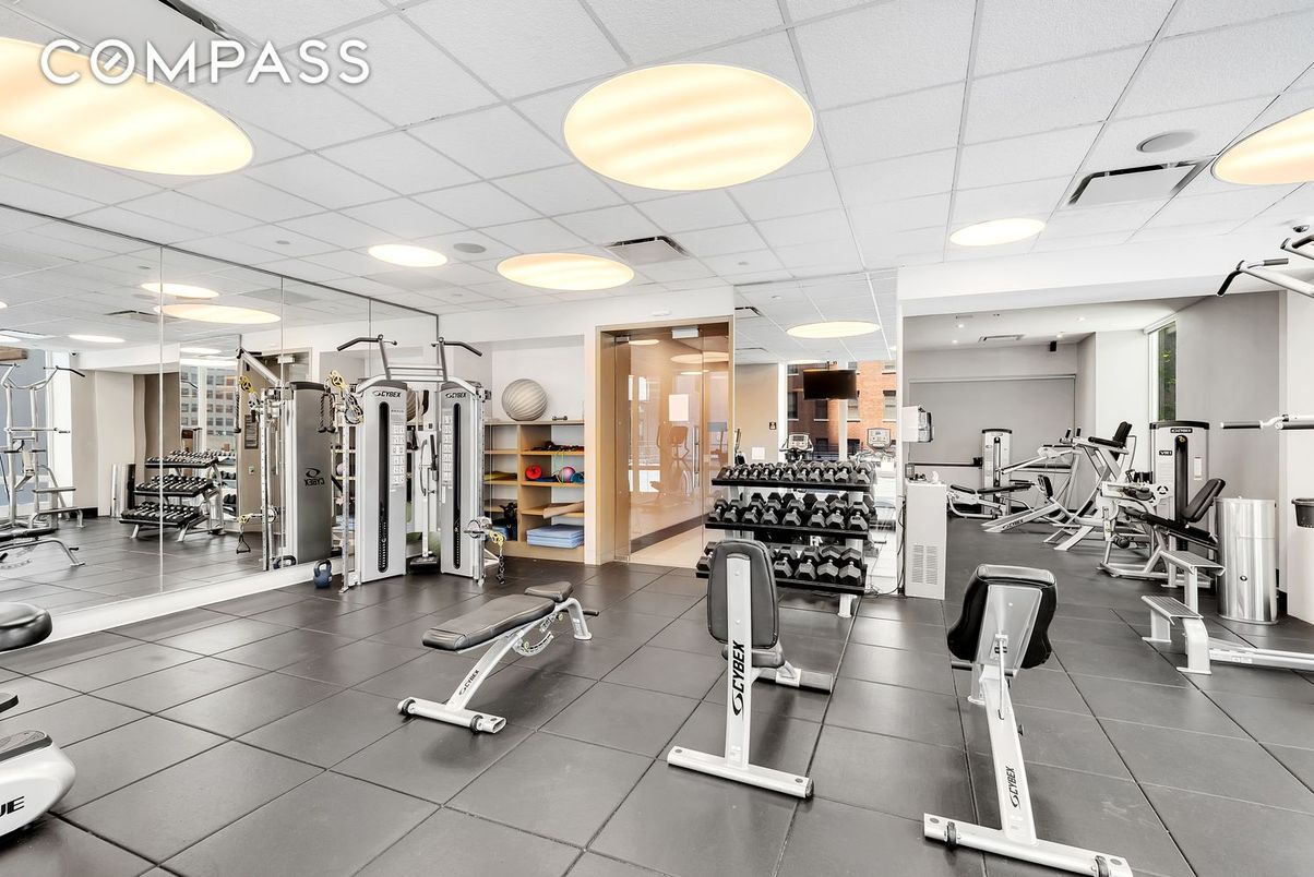 Fitness Equipment, Gym, Interior, Recessed Lighting