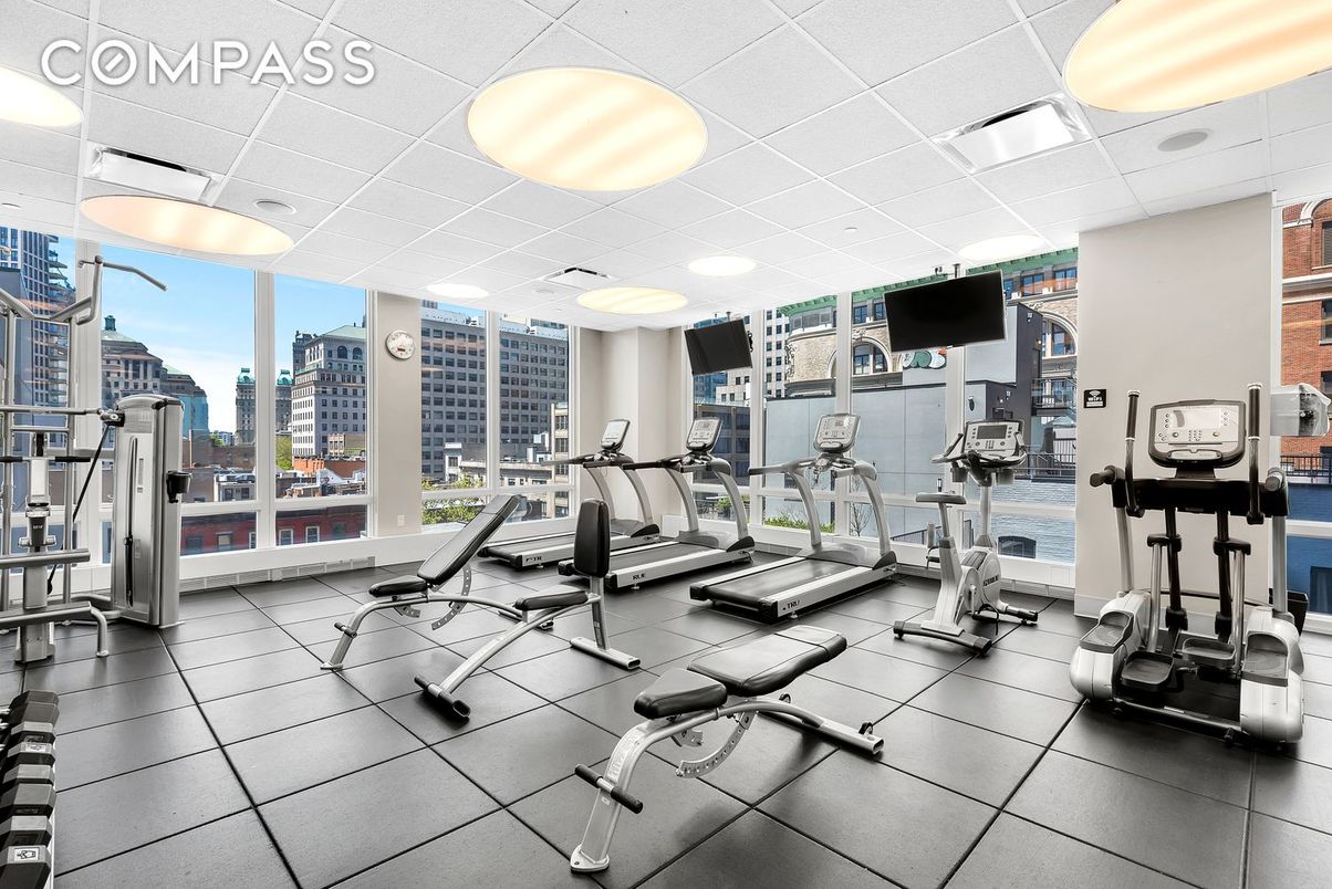 Fitness Equipment, Gym, Interior, Recessed Lighting