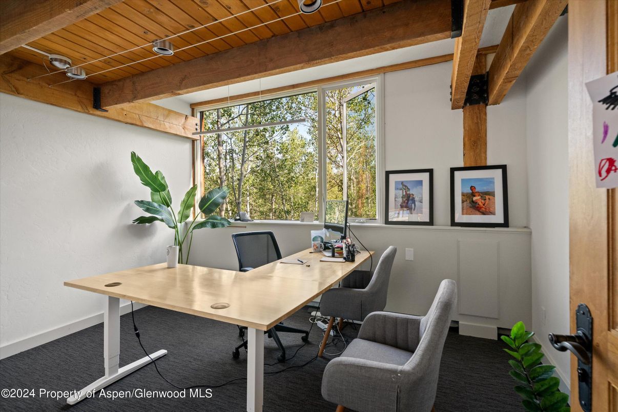 Home Office, Interior, Wooden Beams, Wooden Ceilings