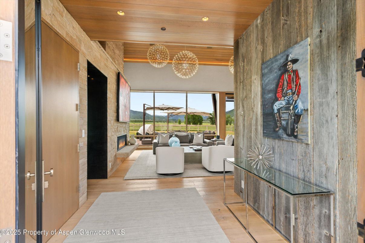 Fireplace, Interior, Living room, Recessed Lighting, Wooden Ceilings, Wood Texture Flooring, Wooden Walls
