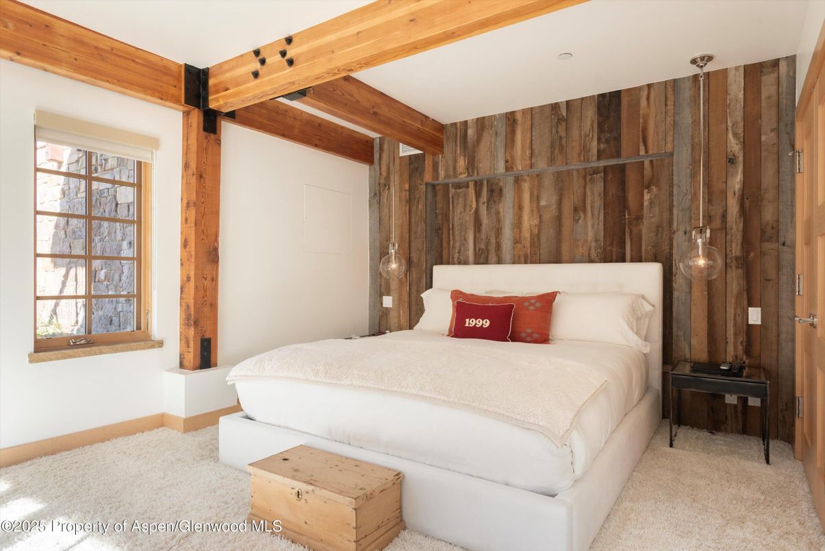 Bedroom, Interior, Wooden Beams, Wooden Walls