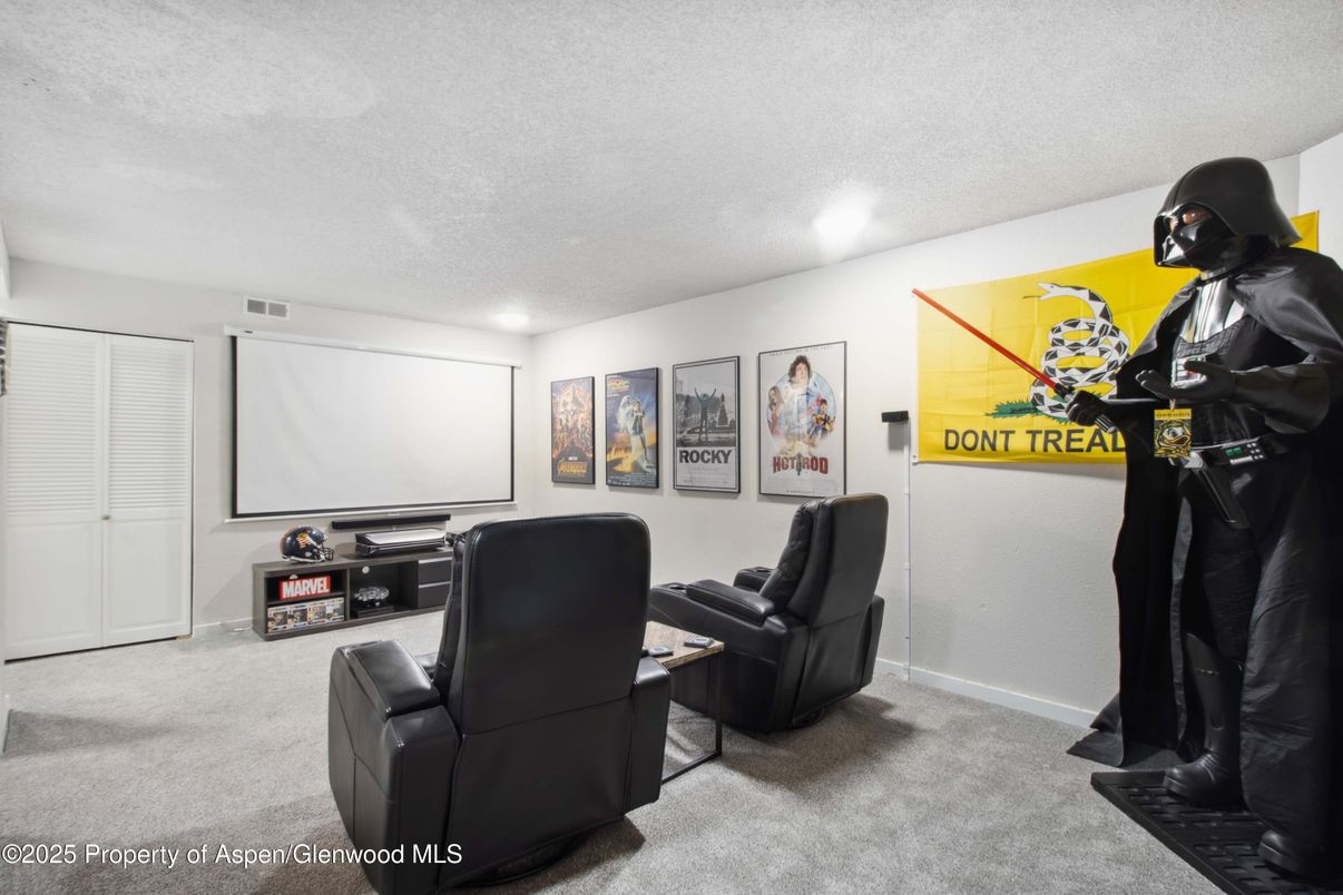 Interior, Projection Screen, Recessed Lighting, Theatre Room
