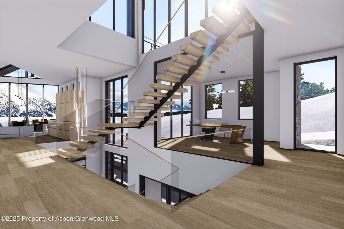 Interior, Pendant Lights, Wood Texture Flooring