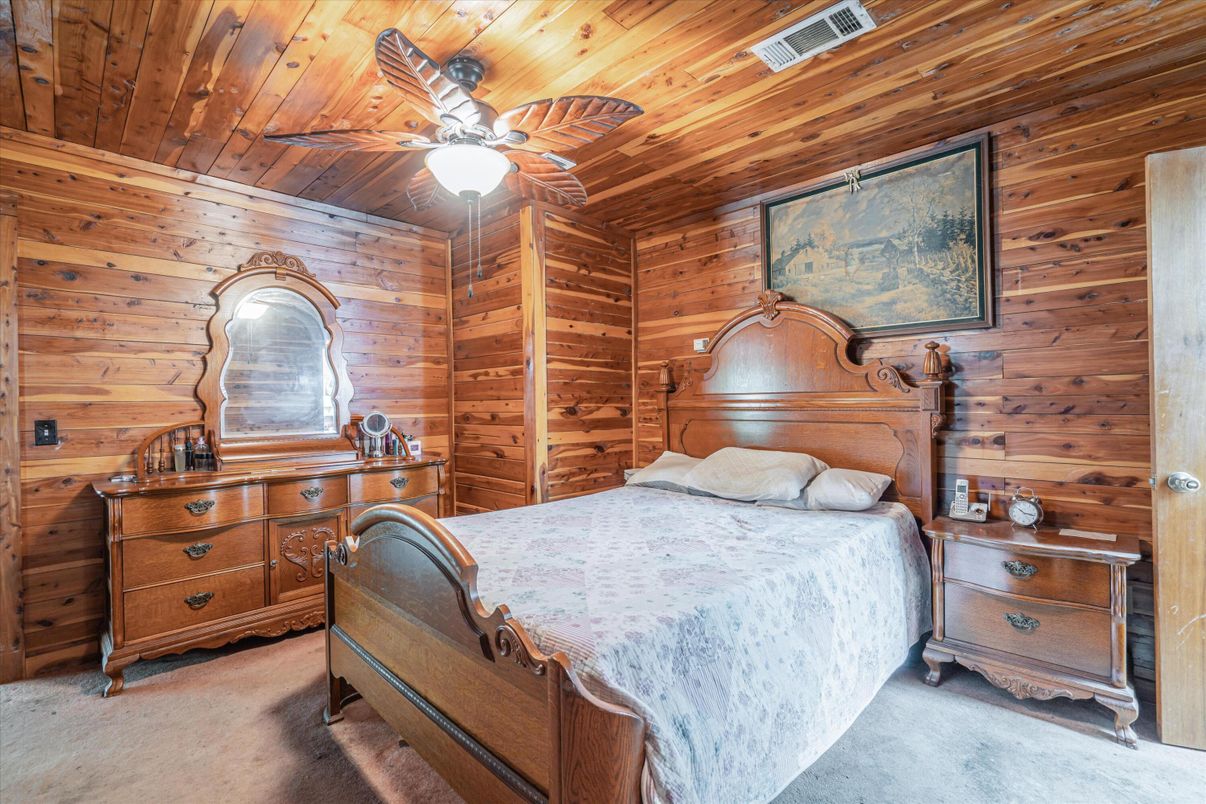 Bedroom, Interior, Wooden Ceilings, Wooden Walls