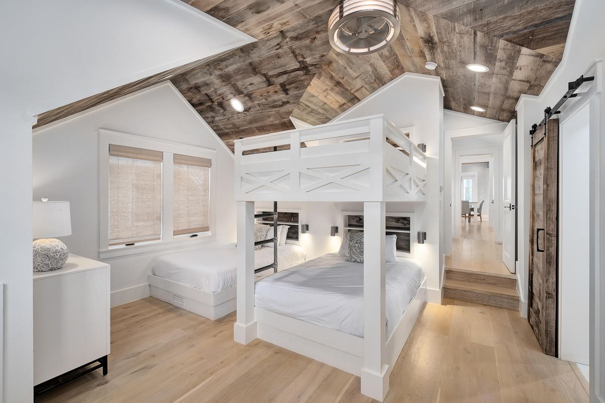Bedroom, Interior, Wooden Ceilings, Wood Texture Flooring