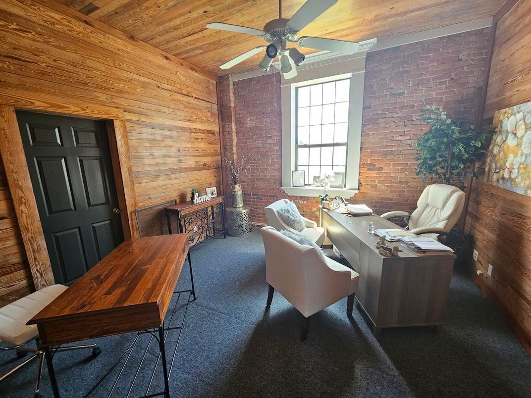 Home Office, Interior, Stone Walls, Wooden Ceilings, Wooden Walls