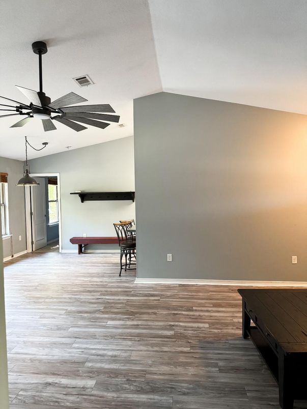 Interior, Pendant Lights, Wood Texture Flooring