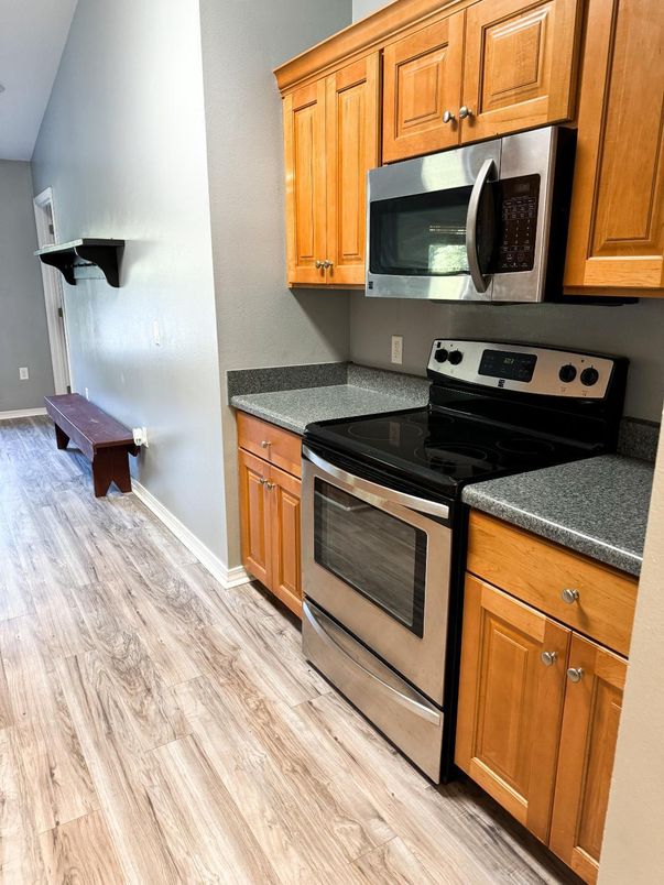 Interior, Kitchen, Wood Texture Flooring