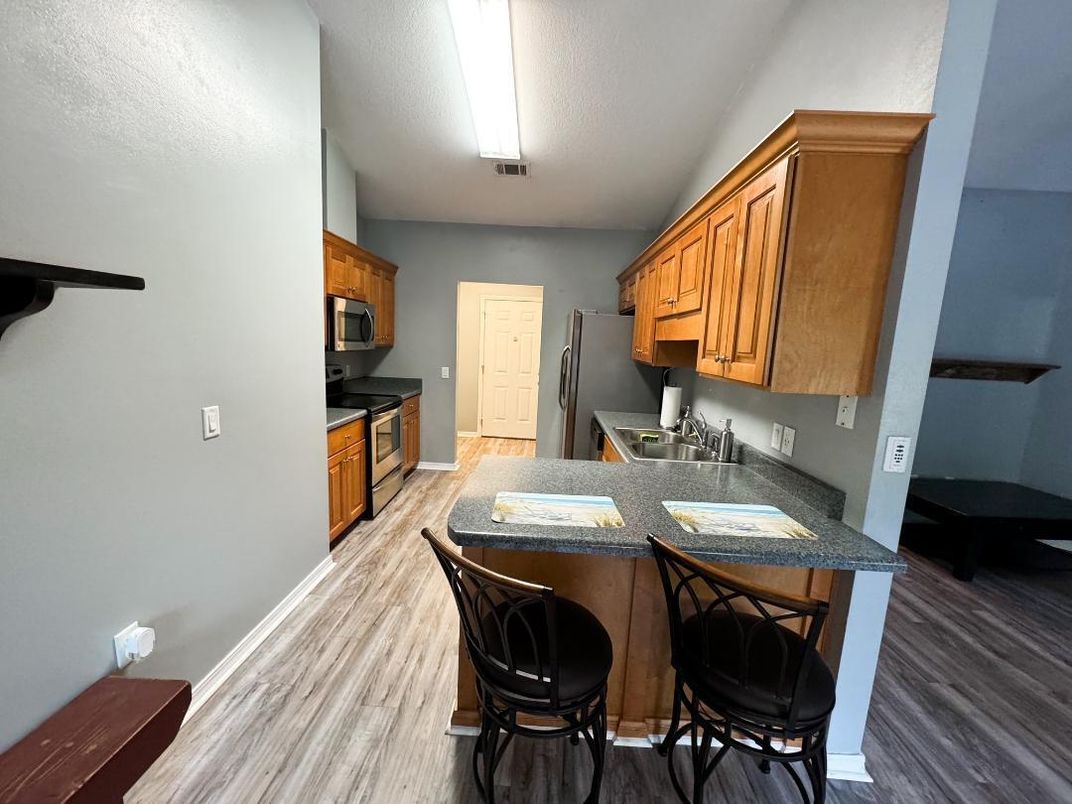 Interior, Kitchen, Wood Texture Flooring