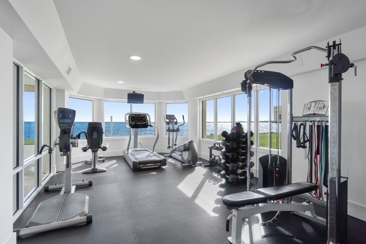 Fitness Equipment, Gym, Interior, Recessed Lighting