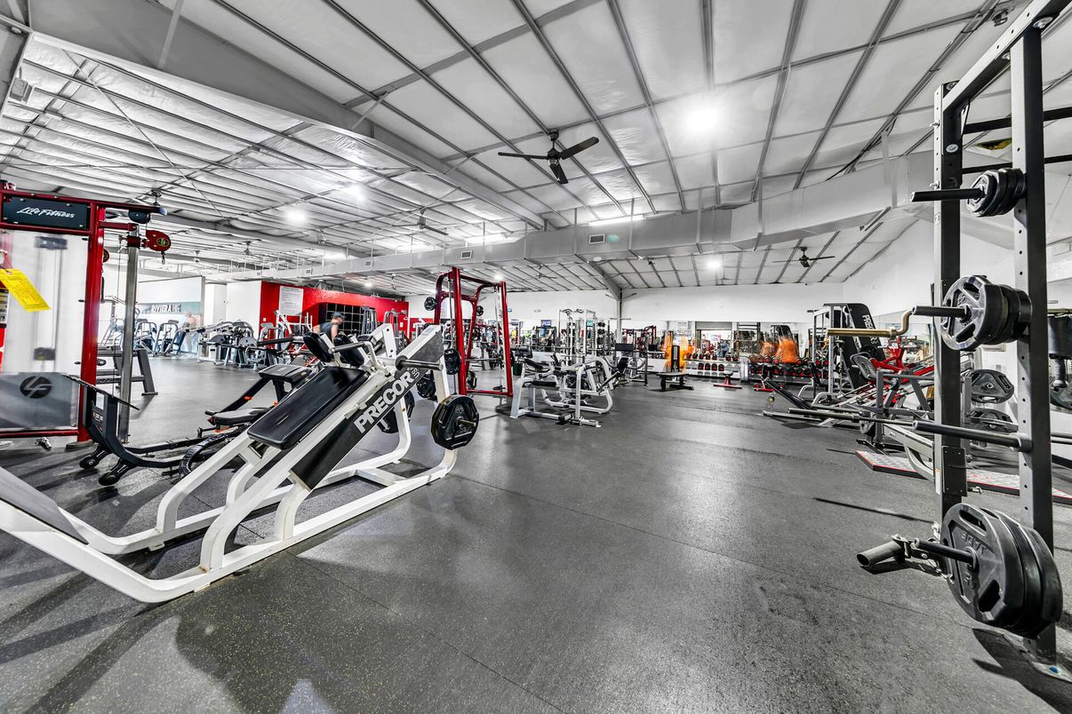 Fitness Equipment, Gym, Interior, Recessed Lighting