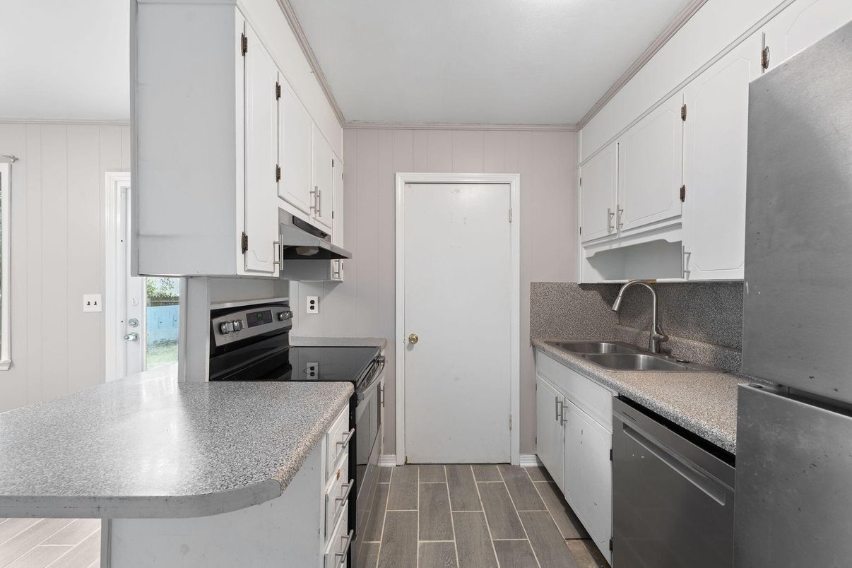 Interior, Kitchen, Wood Texture Flooring