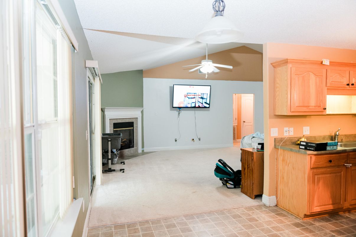 Fireplace, Interior, Kitchen