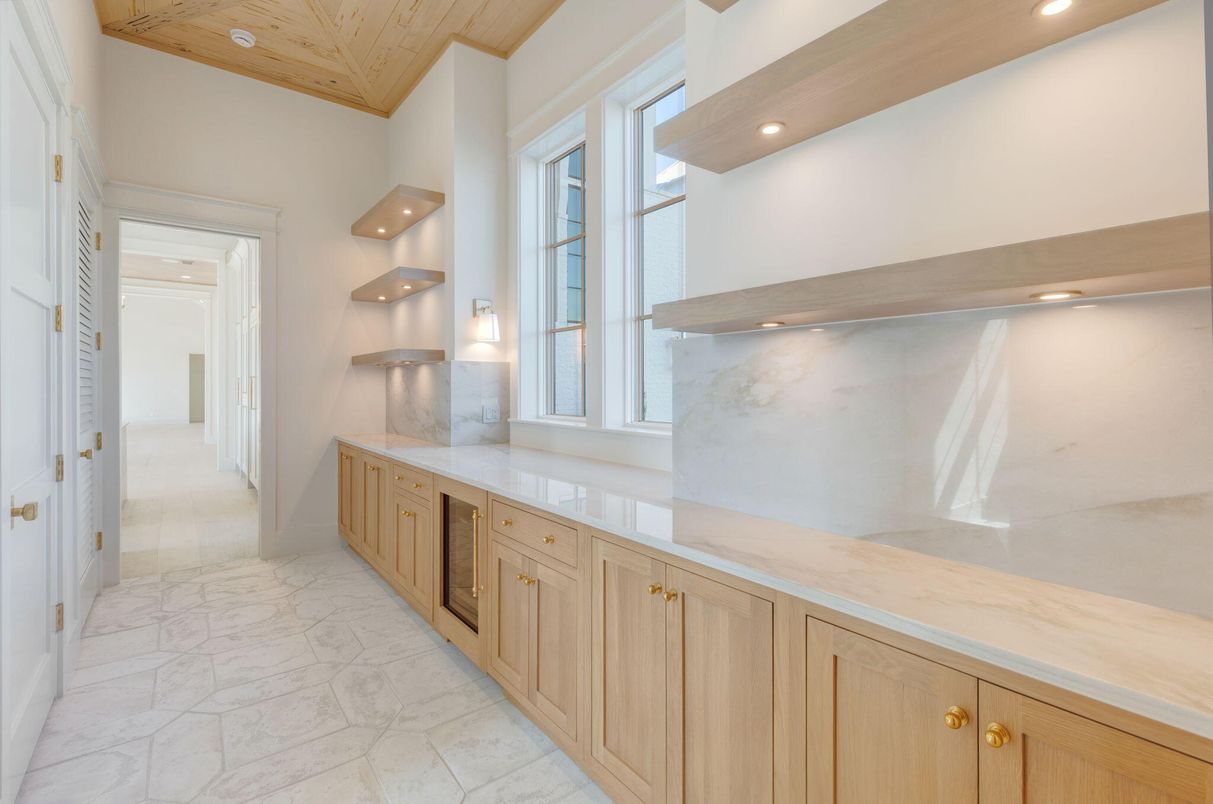 Interior, Marble, Recessed Lighting, Wooden Ceilings