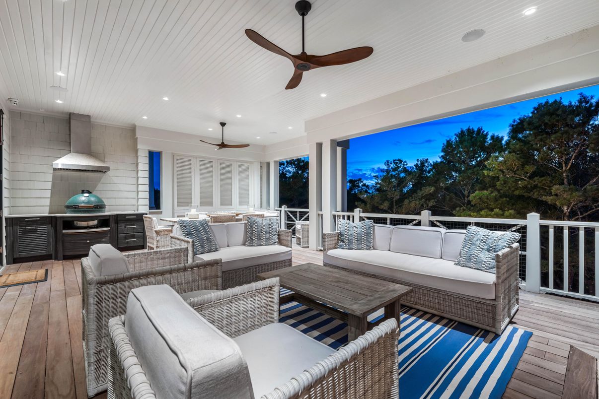 Exterior, Interior, Living room, Recessed Lighting, Wood Texture Flooring