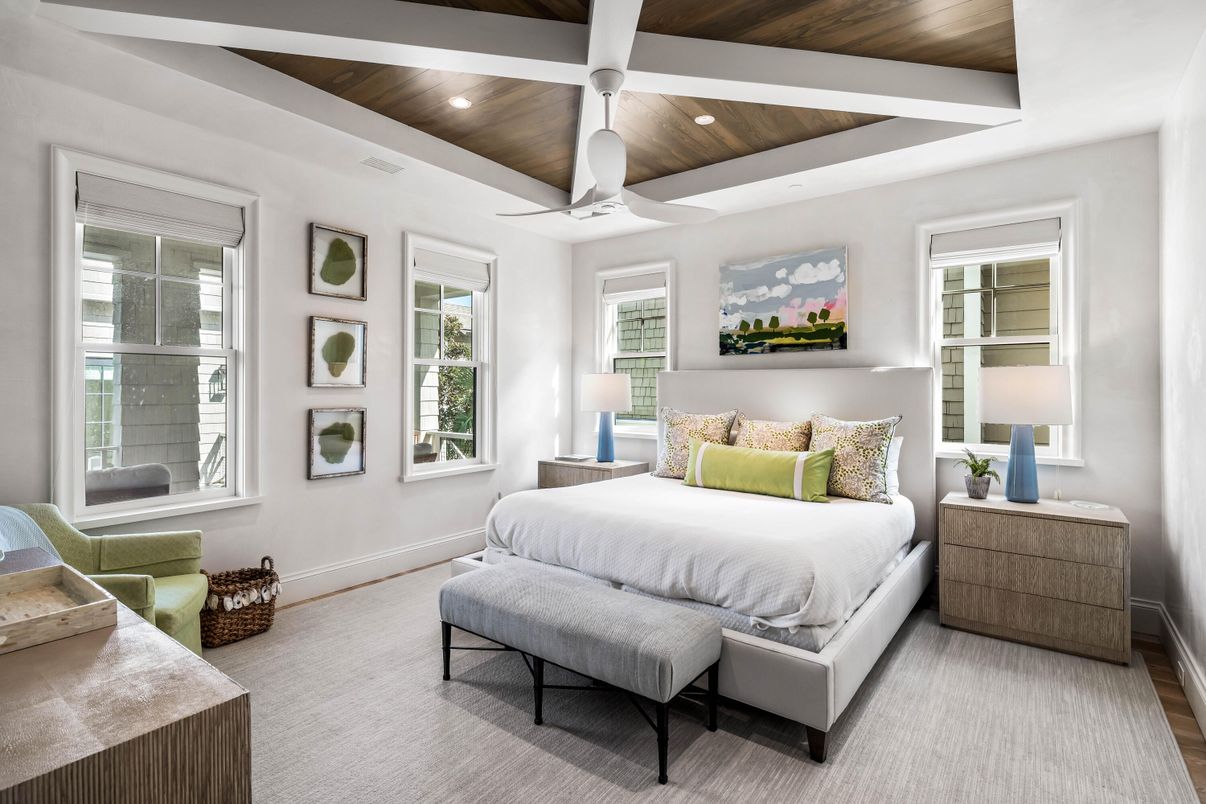 Bedroom, Interior, Recessed Lighting, Wooden Ceilings