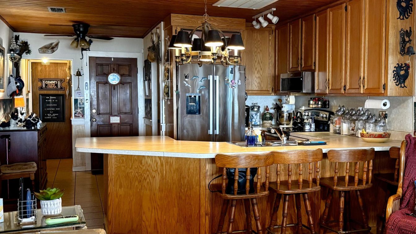 Chandelier, Interior, Kitchen, Wooden Ceilings