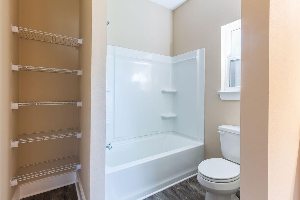 Bathroom, Interior, Wood Texture Flooring
