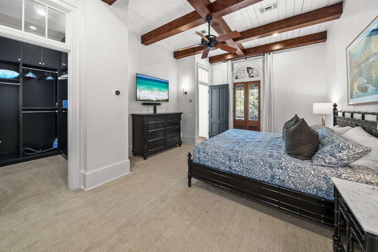 Bedroom, Interior, Wooden Beams