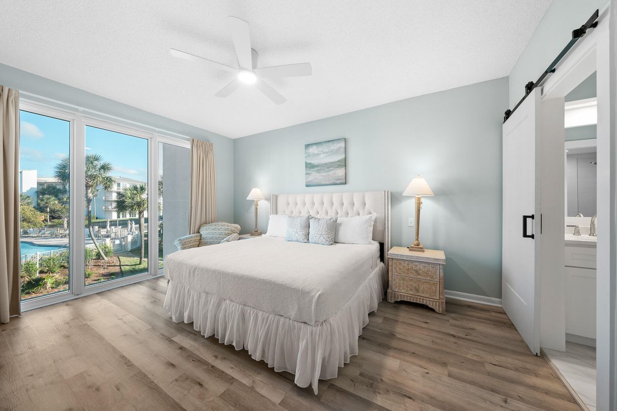 Bedroom, Interior, Water, Wood Texture Flooring